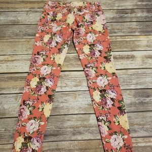 Floral skinny jeans